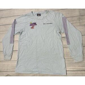 Coney Island Picnic Smash It Graphic Long Sleeve Shirt Tennis Themed Size XL